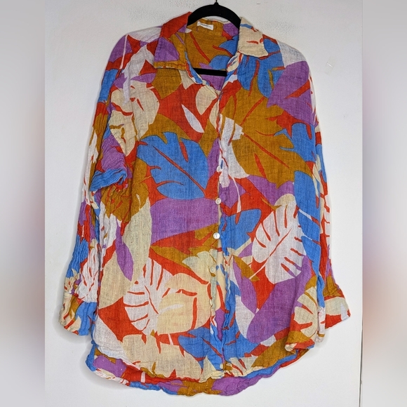 Vitamin A Playa Shirt Dress Tropical Print - Picture 6 of 9